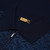 Navy zipped polo, crocodile detail, jacquard fancy weave