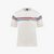 White T-shirt with tricolor stripes