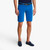 Blue cotton and silk Bermuda shorts, slim fit