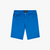 Blue cotton and silk Bermuda shorts, slim fit