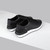 Black run sneakers in calfskin and rubber calfskin