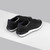 Black run sneakers in semi-matt crocodile and rubber calfskin