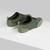 Khaki sneakers in soft calfskin embossed with a braided leather effect and nubuck calfskin