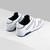 White and navy sneakers in calfskin and rubber calfskin