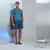 Green dusty ottanio “Royal Vibes” zipped polo shirt
