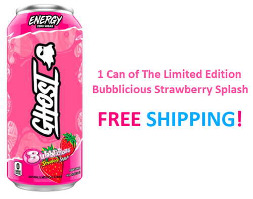 Ghost Energy Drink Bubblicious Strawberry Splash