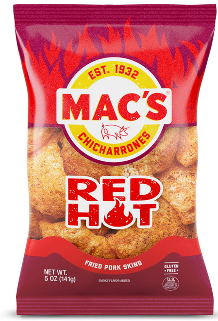 Mac's Red Hot Fried Pork Skins