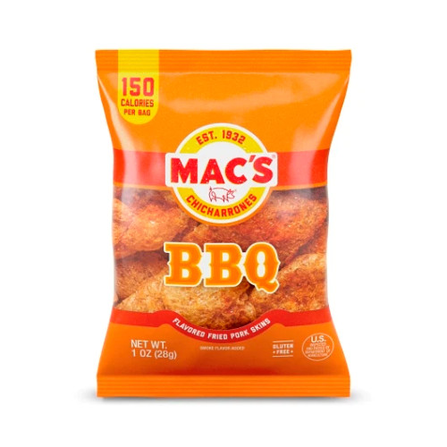 Mac's Pork Skins Bar-B-Q Flavor