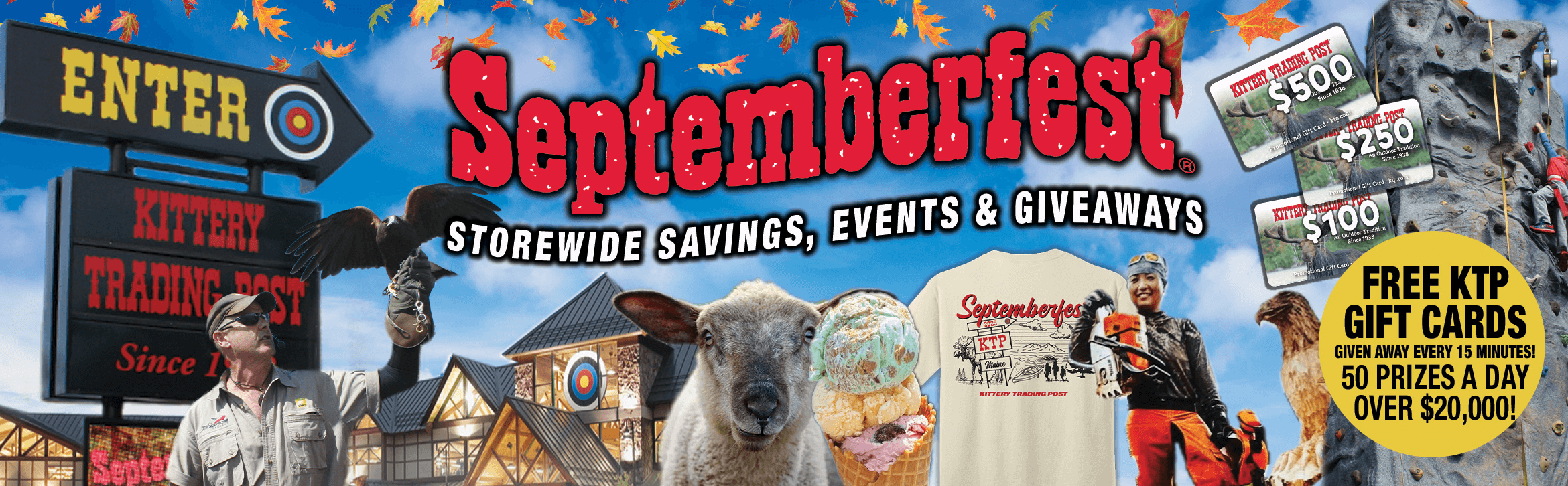49th annual Septemberfest banner promoting KTP gift cards prizes