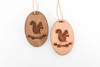 Wood Christmas Ornament: Squirrel