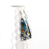 Abstract Painted Acrylic Dangle Earrings - Triangle Design (Urban Sky Colorway)