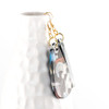 Abstract Painted Acrylic Dangle Earrings - Teardrop (Night Garden Colorway)