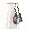 Abstract Painted Acrylic Dangle Earrings - Round Dangle (Night Garden Colorway)