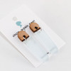 Acrylic Dangle Earrings - Latitude Design (Alder / Frost)