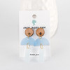 Acrylic Dangle Earrings - Hemisphere Design (Alder / Sky Blue / Frost)