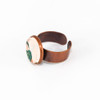 Abstract Painted Acrylic Ring - Round Copper Setting (Beach Club Colorway)