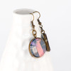 Abstract Painted Acrylic Dangle Earrings - Round Dangle (Theater District Colorway)
