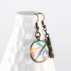 Abstract Painted Acrylic Dangle Earrings - Round Dangle (Carnival Colorway)