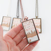 PENDANT OF THE MONTH: Landscape Painting Pendant - Snow Bunny