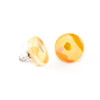 Abstract Painted Acrylic Stud Earrings - Button Design (Lemonade Colorway)