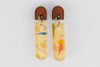 Abstract Painted Acrylic Dangle Earrings - Latitude Design (Lemonade Colorway)