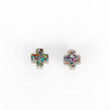 Sparkle Acrylic Stud Earrings - Cross Design