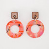 Acrylic and Wood Dangle Earrings - Ozone Design (Fruit Punch Colorway)