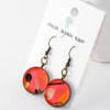 Abstract Painted Acrylic Dangle Earrings - Round (Fruit Punch Colorway)