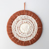 SALE Circular Weaving - Round Fiber Art: Cream and Caramel (6.5" Diameter)