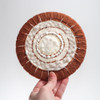SALE Circular Weaving - Round Fiber Art: Cream and Caramel (6.5" Diameter)