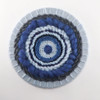 SALE Circular Weaving - Round Fiber Art: Cobalt (8" Diameter)