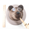 Needle Felted Brown Bear Portrait (Smoking Pipe)