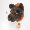 Needle Felted Brown Bear Portrait (Smoking Pipe)