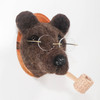 Needle Felted Brown Bear Portrait (Smoking Pipe)