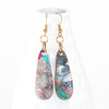 Abstract Painted Dangle Earrings, Studio Graffiti Teardrop