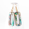 Abstract Painted Dangle Earrings, Studio Graffiti Collection, Hollow Ovals