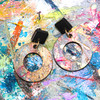 Abstract Painted Dangle Earrings, Studio Graffiti Collection, Hoops