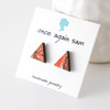 Abstract Painted Post Earrings, Studio Graffiti Collection, Triangle Studs