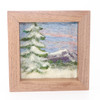 Wool Landscape Painting: Needle Felted Fiber Art (Snowscape #6) 5x5