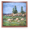 Needle Felted Wool Landscape Painting: Rocky Inlet (8x8)