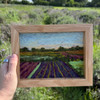 Wool Landscape Painting: Needle Felted Fiber Art (Lavender Fields #7) 5x7