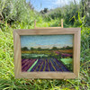 Wool Landscape Painting: Needle Felted Fiber Art (Lavender Fields #7) 5x7