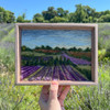 Wool Landscape Painting: Needle Felted Fiber Art (Lavender Fields #4) 6x8