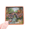 Mini Wool Landscape Painting: Needle Felted Fiber Art (Poinsett Bridge) 3x3