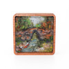 Mini Wool Landscape Painting: Needle Felted Fiber Art (Poinsett Bridge) 3x3