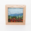 Mini Wool Landscape Painting: Needle Felted Fiber Art (Wildflower Valley) 3x3