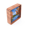 Mini Wool Landscape Painting: Needle Felted Fiber Art (Fall Foliage) 3x3