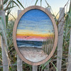 Wool Landscape Painting: Needle Felted Fiber Art (Sunset Beach) 12x16 Wool Landscape Painting: Needle Felted Fiber Art (Sunset Beach) 12x16