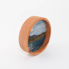 Mini Wool Landscape Painting: Needle Felted Fiber Art (Blueridge View) 3x3