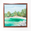 SALE Original Landscape Painting: Lake Jocassee (8x8) Framed Acrylic on Canvas